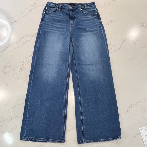 Quince Denim - Quince Bella Stretch Relaxed Straight Jeans Womens 31 x 30 Blue Organic Denim